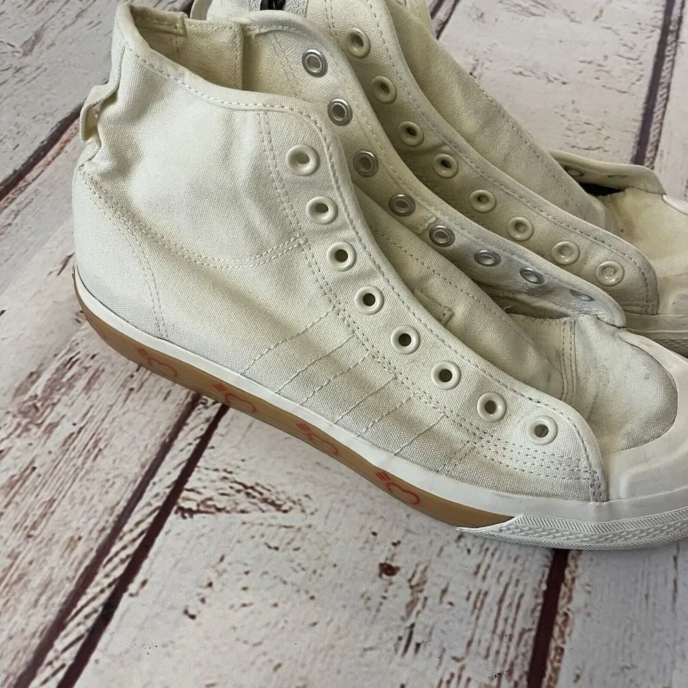 Adidas Nizza Hi Human Made Canvas Sneakers Off White FY5188 US Size 10 1/2 Men's